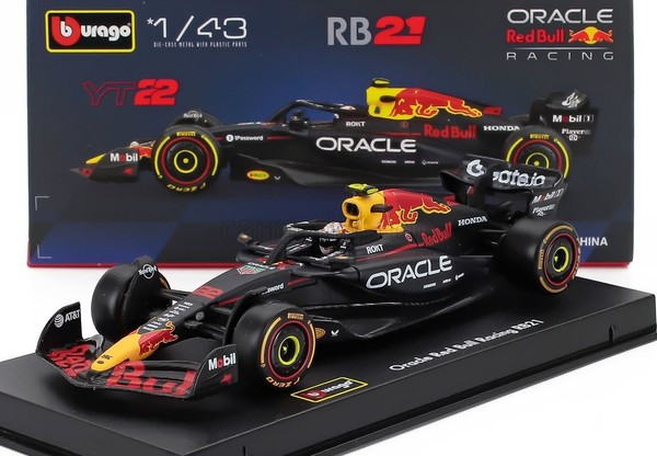 Burago 1/43 F1 Red Bull RB21 2025 Yuki Tsunoda Vitrine Statisches Modell Diecast-image
