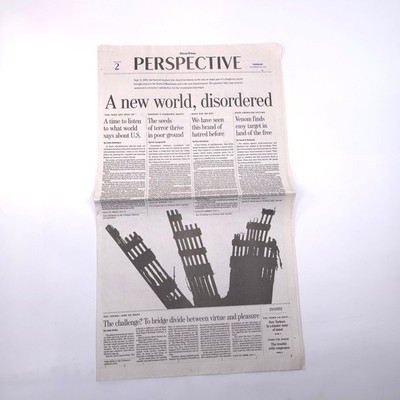 Chicago Tribune 9/11 September 11th Newspaper September 30, 2001 2+ Ship FREE