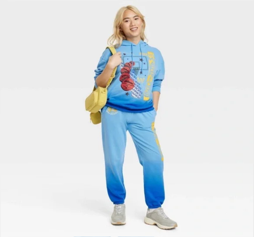 Women's NBA Warriors Oversized Graphic Hoodie - Blue XXL - Picture 3 of 3