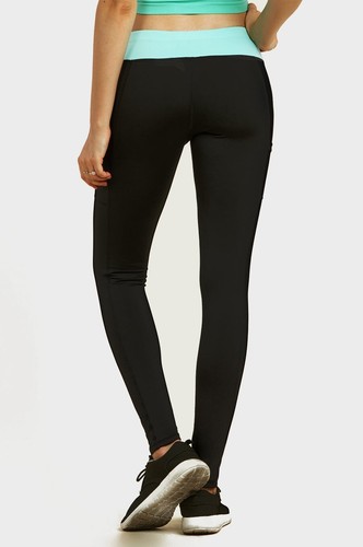 Womens Ladies Active Leggings W/ Side Phone Pocket Yoga Pants - Picture 2 of 2