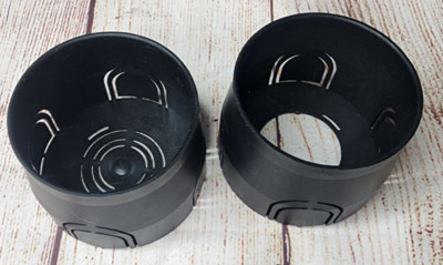 LOT of 2 Vimar V71001.AU Black Round 2.37  Glow Wire Enclosure Flush Mount