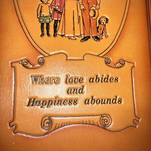 Photo Album Vintage Faux Leather Where Love Abides Happiness Abounds 72 Pictures - Picture 2 of 6
