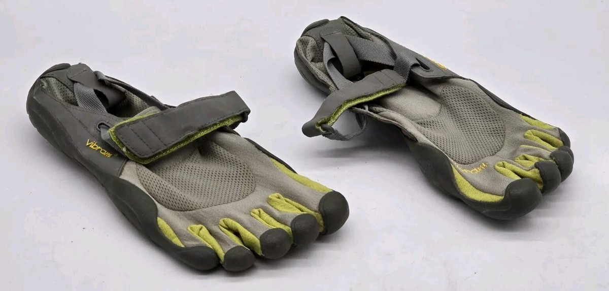 Vibram Fivefingers KSO Gray Green Hook & Loop Strap Barefoot