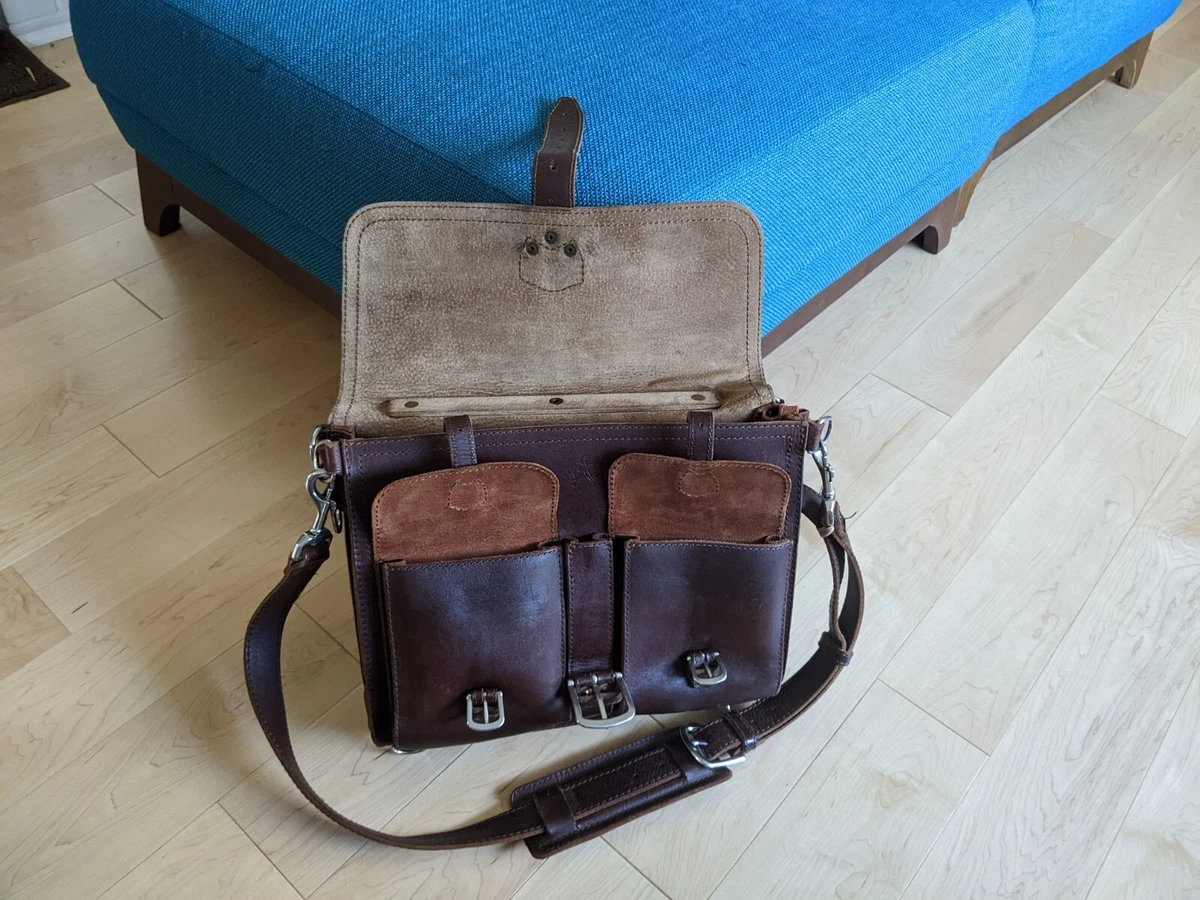 Front Pocket Leather Briefcase