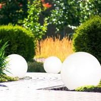 3X Solarkugel Gartendeko Led AußEnleuchte Terrassenlampe Balkonleuchte Erdspieß