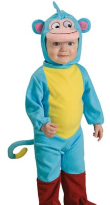 Boots the Monkey Costume Childs Dora the Explorer Romper ,Infant 1,2 Toddler 2,4