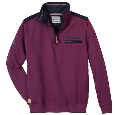 Redfield modisches XXL Troyer-Sweatshirt pflaume