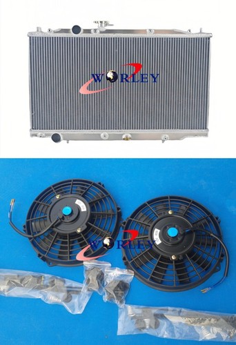 Aluminum Radiator+Shroud+Fan For 11/2002-2/2008 HONDA Accord CM 3.0L V6 4Dr MT - Picture 2 of 9