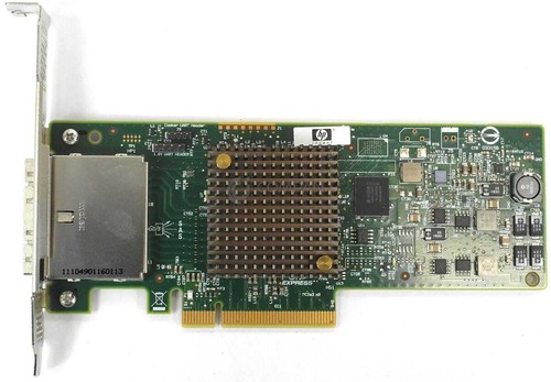 660087-001 HP H221 6GB DUAL PORT PCI-E 2.0 X8 SAS SATA HOST BUS ADAPTER HBA - Picture 2 of 7