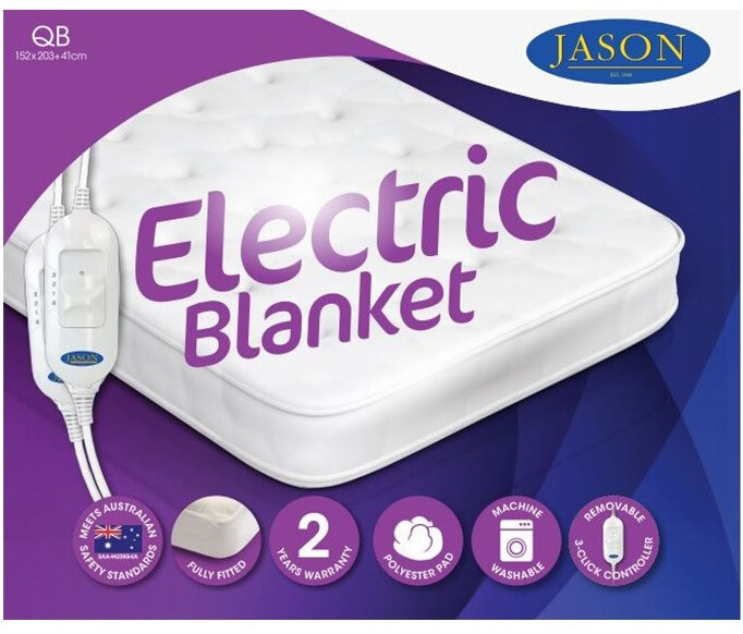 Jason Fully Fitted QUEEN Washable Electric Blanket Mattress Protector  Bedding | eBay