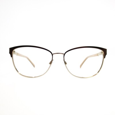 South Hampton SH9001 Eyeglasses Brown Gold Cat Eye Full Rim 55-15-140