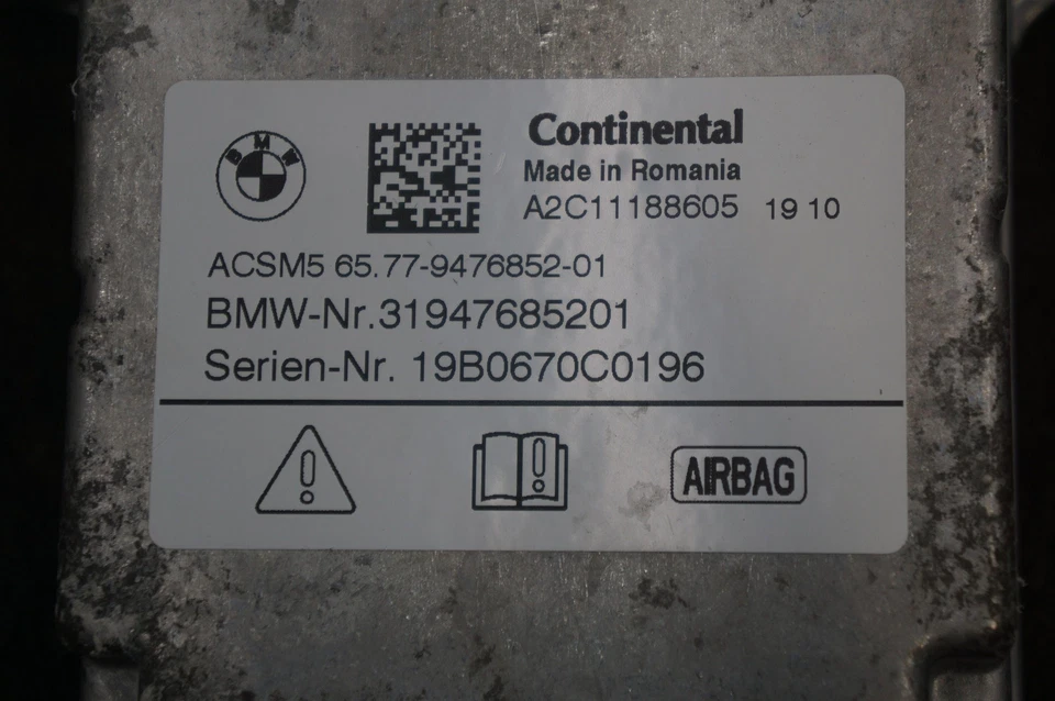 Módulo de diagnóstico de retención SRS ECU 31947685201 Bmw M340i Xdrive G20 2020 *Nota* Foto 2 de 4