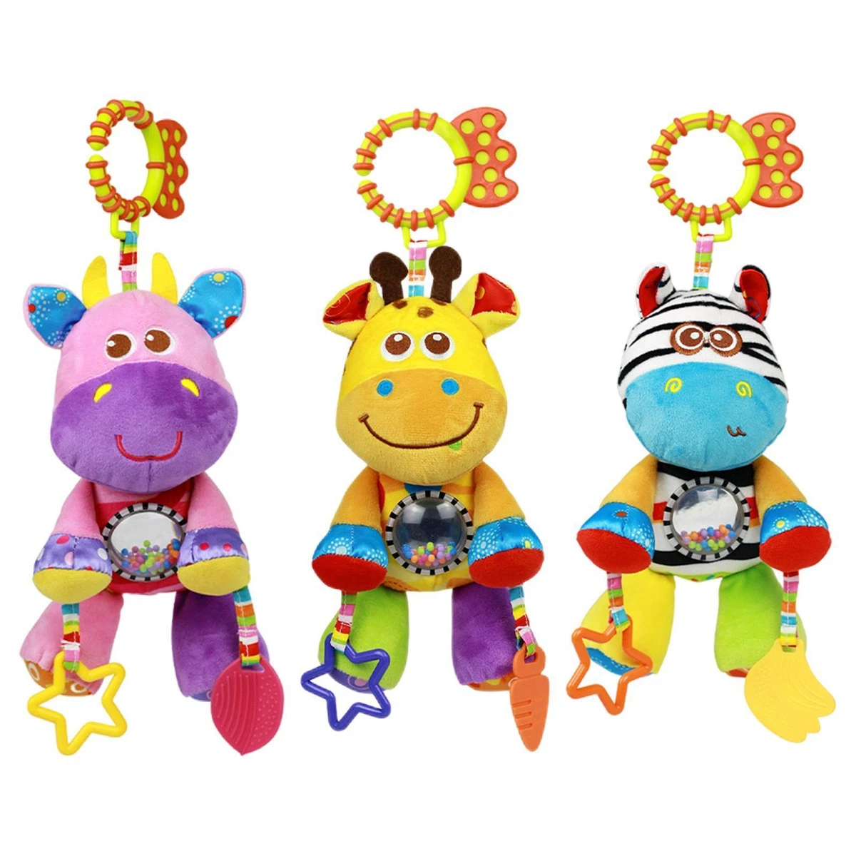 Baby Hanging Rattle Toys with Teether for Crib for 0 3 Years Old Infant Gift