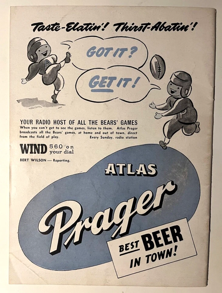 Chicago Bears vs Los Angeles Rams Program; October 13, 1946 - Championship Year - Image 2 of 2