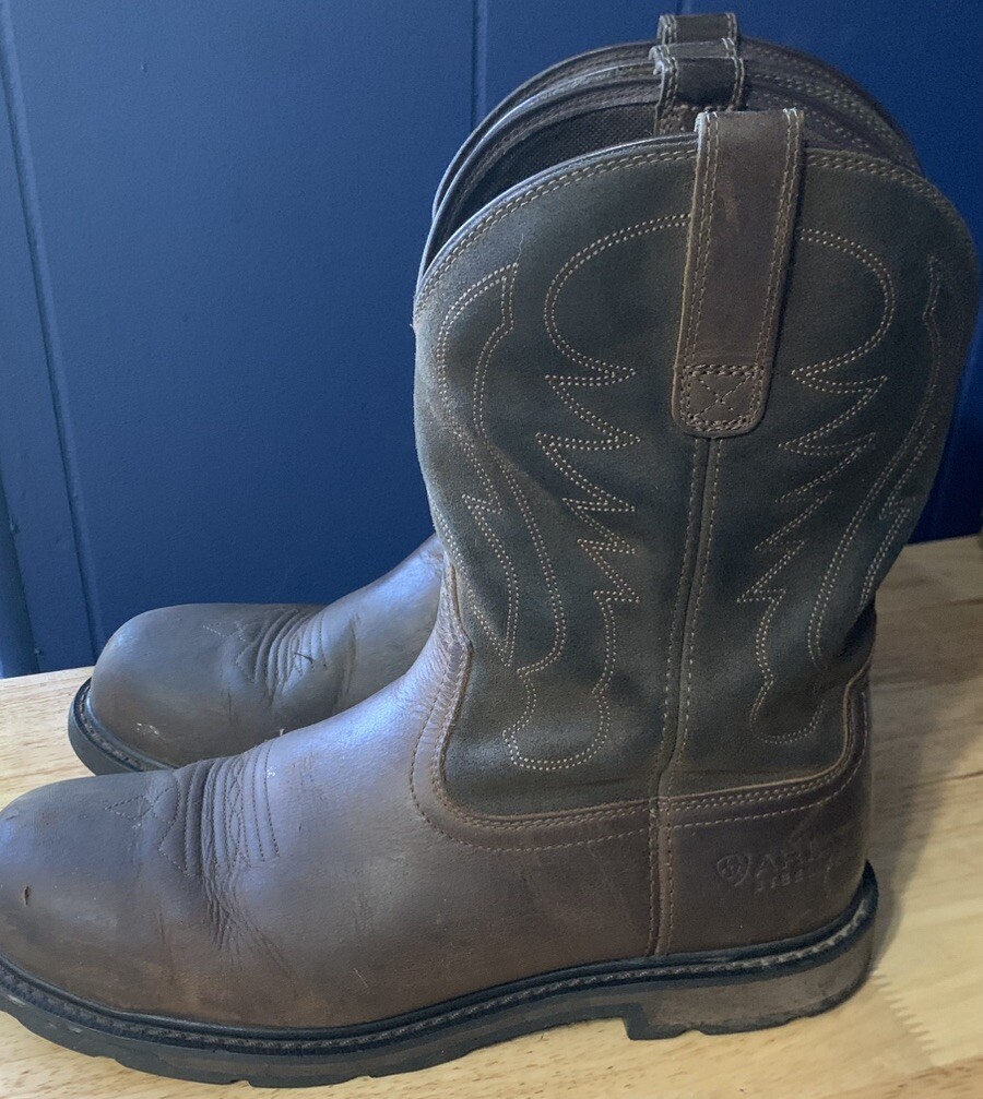 Ariat Groundbreaker Men's 12D Steel Toe Pull-On Work Boot 10014241