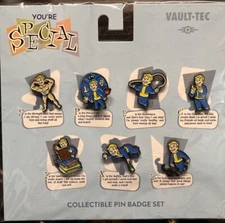 Sealed You're Special Vault-Tec Collectible Pin Badge Set - Buy 1 Get 1 Free!