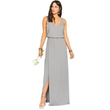 Show Me Your Mumu Dress Large Gray Kendall Maxi Bridesmaid Formal New With Tags