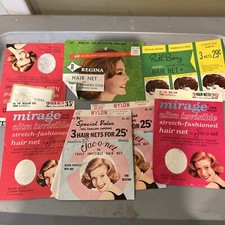 Lot Vintage Hair Wave Nets including Rare Mirage Jac-o-net Ruth Barry