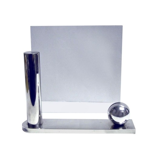 Swid Powell Richard Meier Post Modern Silver Plated Photo Frame / Made in Italy