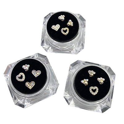 3pcs/Box Dental Tooth Gems Teeth Crystal Ornament Metal Tooth Gems Various S.cf