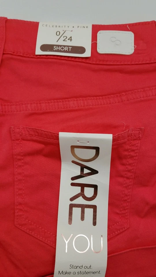 Novo Shorts Algemado Laranja CELEBRITY PINK Dare You Júnior Tamanho 0 ou 24 Costura Interna 3" - Imagem 3 de 4