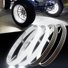 4Pcs 17 Inch 5-Row Pure White LED Wheel Lights Car Rim Lights 300W Ultra-Bright