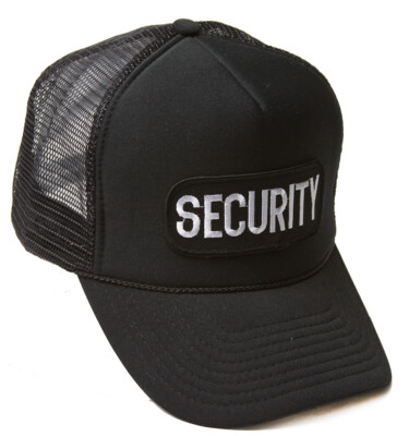 Delux 3D Patch Embroidery Law Enforcement Trucker Hat, SECURITY