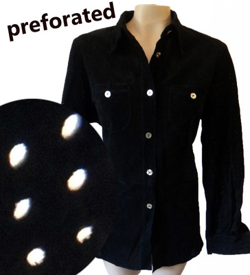 Suede Leather biker Preforated mesh dress shirt jacket new gothic bdsm MOD hole