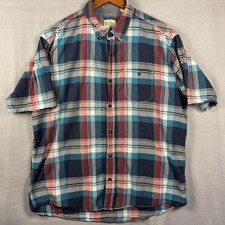 Red Head Men  s Shirt XL/TG Plaid Short Sleeve Button Pocket Western Workwear