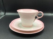 VINTAGE ART DECO SHELLEY PINK BANDS & SHADES TRIO 12475 - TEA CUP SAUCER & PLATE