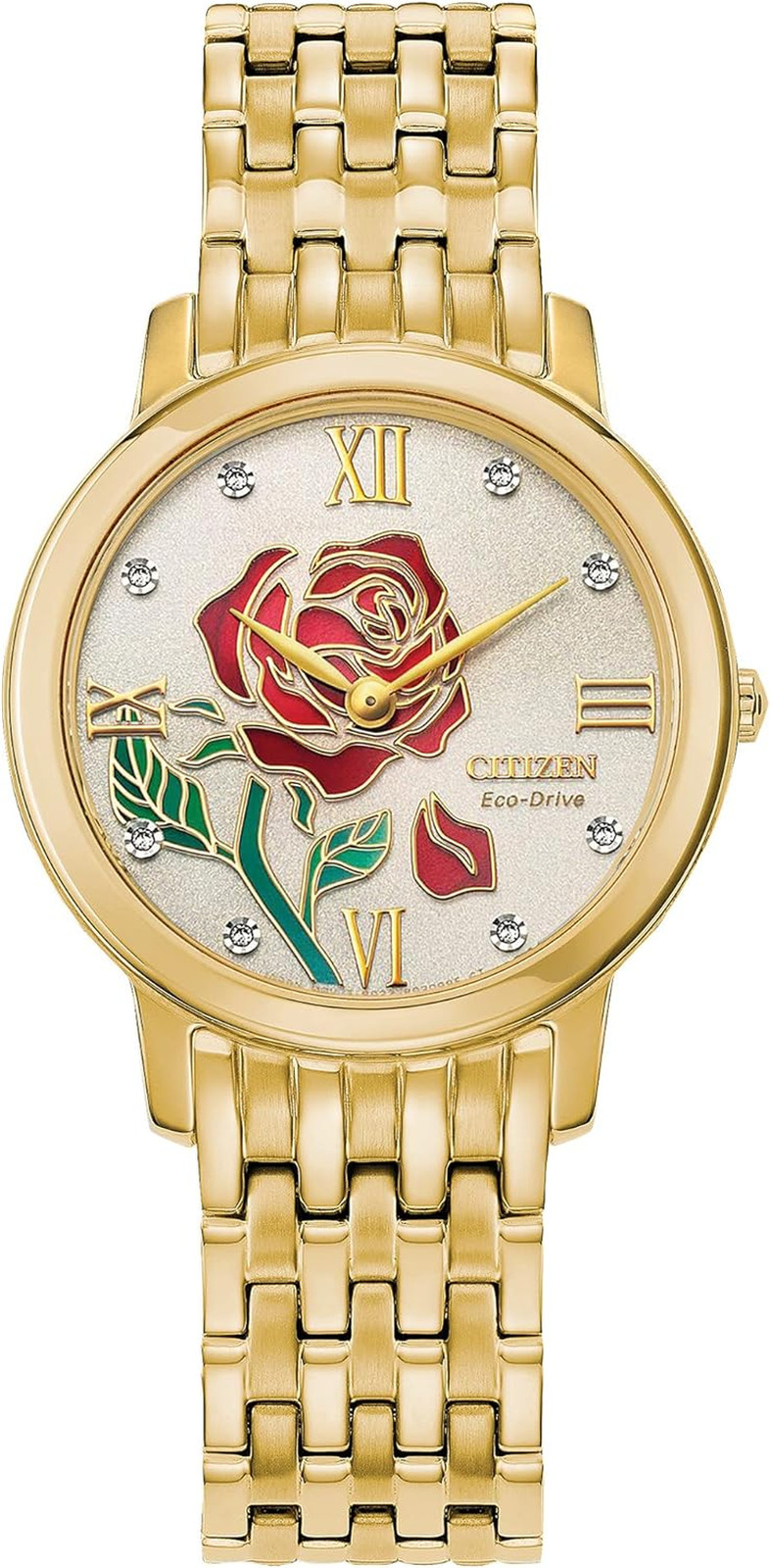 Citizen Eco-Drive Ladies' Disney Princess Belle "Like a Rose, I Stand Tall" Gold