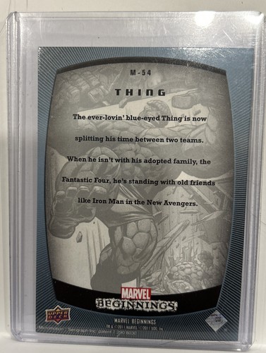 2011 Marvel Beginnings Series 1 Prime Micromotion Thing #M-54 PSA 8 NM-MT - Picture 3 of 3