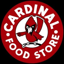 Cardinal Food Store, Grocery NEW Sign 40" Round USA STEEL 17 Lbs!