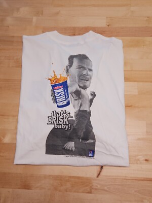 Mens PowerPro XL Lipton BRISK Iced Tea Diehard Bruce Willis T-Shirt 