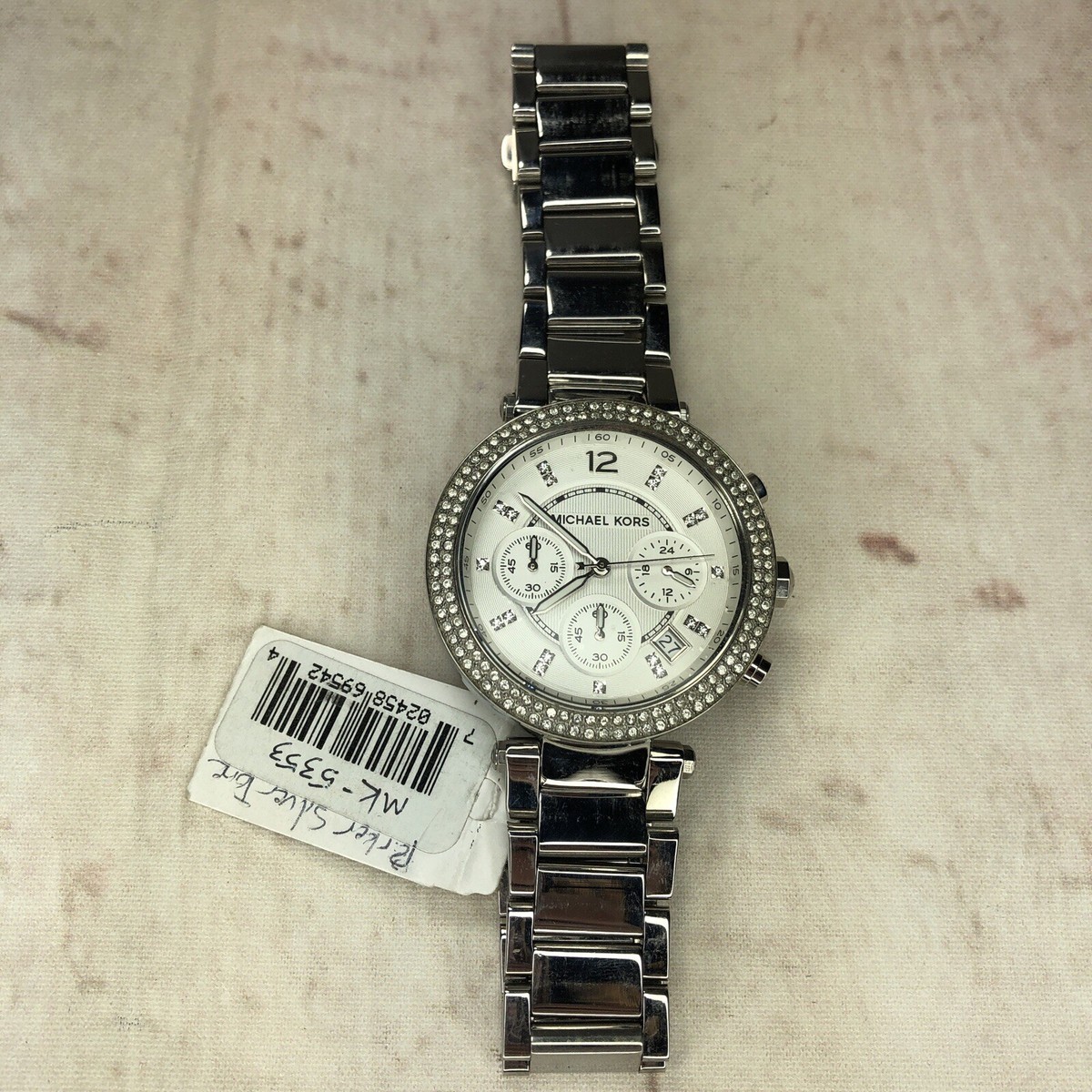 Michael Kors Watch Silver-Tone Glitz Parker MK-5353 | eBay