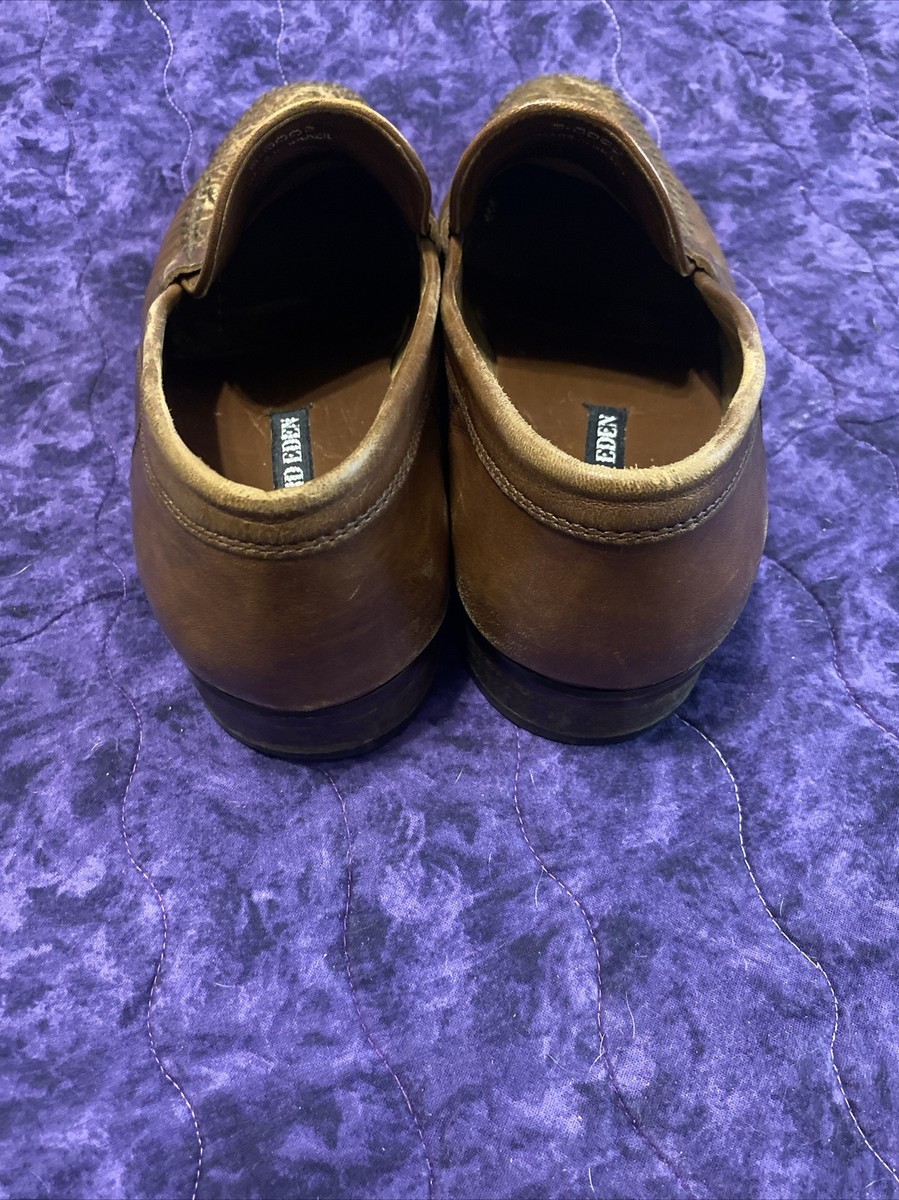 David Eden Crocodile Brown Leather Loafers Men display picture 2