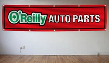 O'Reilly Auto Parts Flag Banner 2X8 Ft Car Performance Garage Shop Decoration