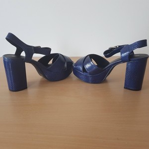 navy mid heel sandals uk