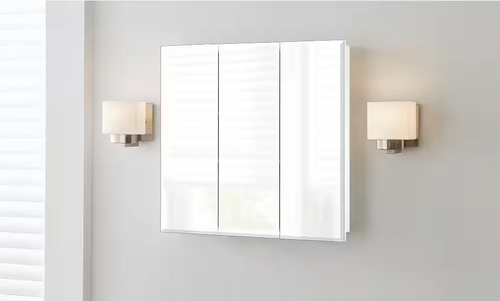 Glacier Bay Frameless SurfaceMount TriView Bathroom Medicine