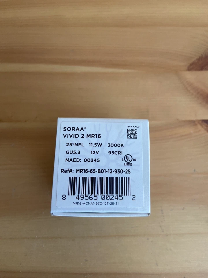 Soraa Vivid 2 LED Bulb MR16-65-B01-12-930-25 3000K 95 CRI 11.5 W 25 Degree - Image 2 of 4