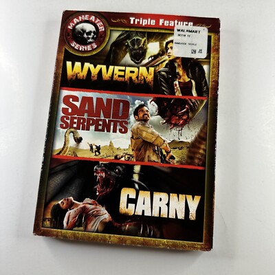 Maneater Series: Wyvern Sand Serpents Carny DVD Triple Feature Factory Sealed