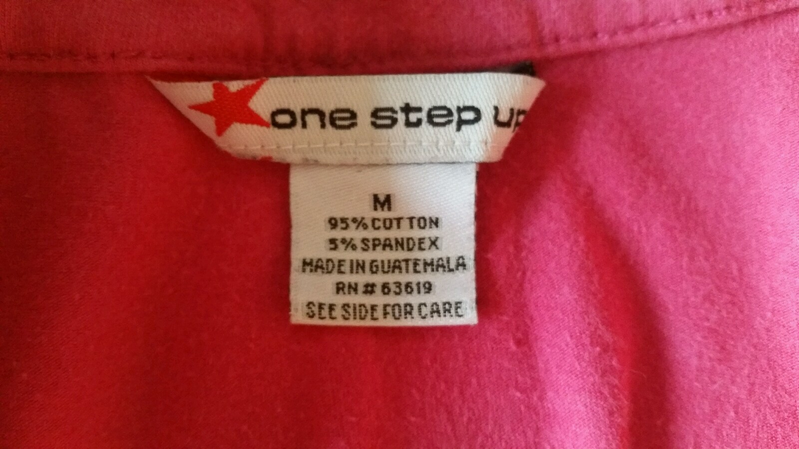 One Step Up Basic Solid Pink Cotton Blend Sleevel… - image 12
