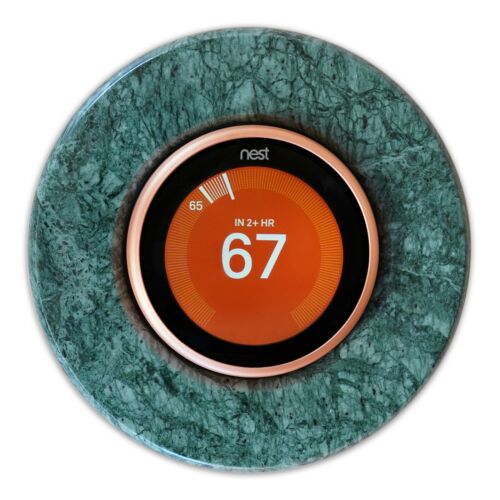 Nest Thermostat Natural Marble Wall Plate Cover/Base for 4/3/2/E Gen Green