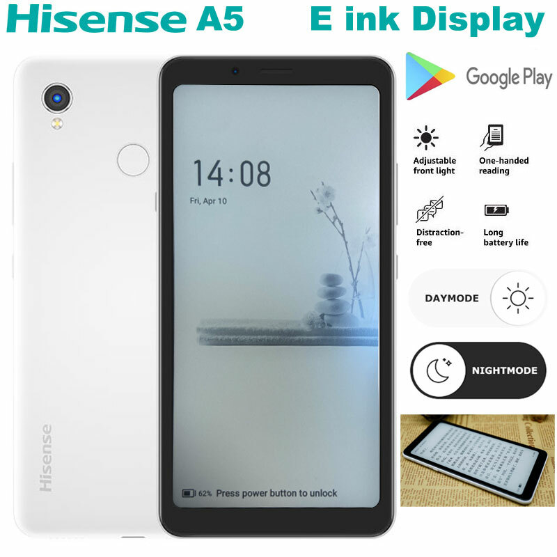 Hisense A5 E Ink Display 4G LTE Smartphone Reader Mobile Hisense A5 E Ink Display 4G LTE Smartphone Reader Mobile