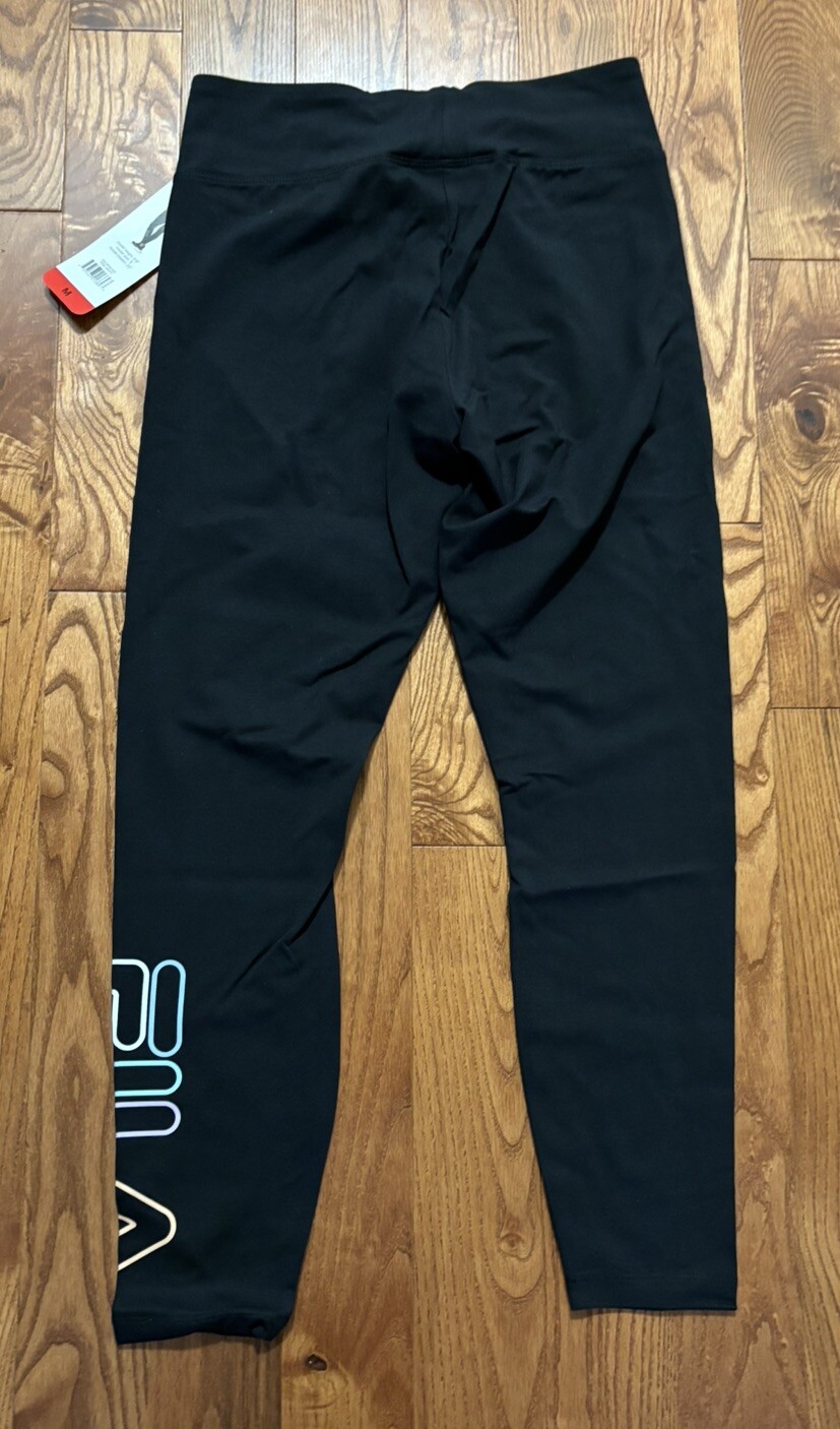 LEGGINGS LOGO FILA NERI TAGLIA MEDIA NUOVI CON ETICHETTE