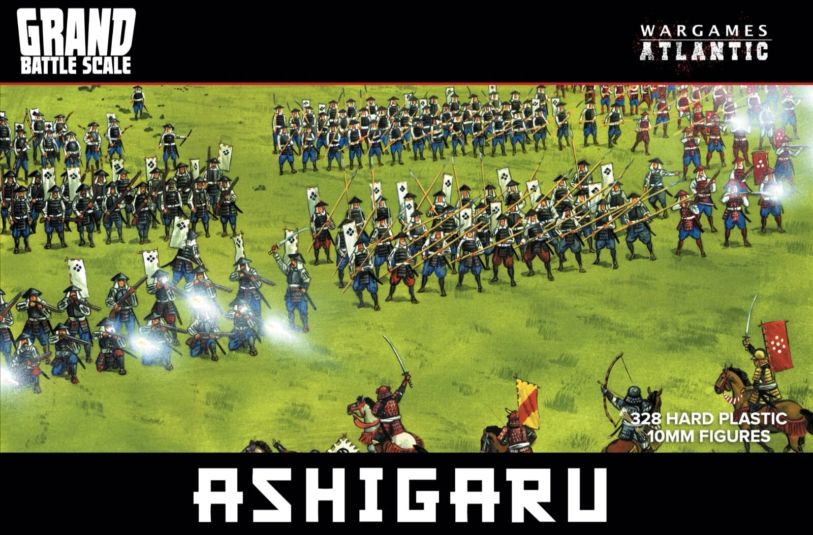 Военная игра Atlantic Ashigaru - 10-миллиметровая боевая шкала японского самурая