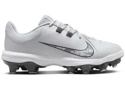 Nike Hyperdiamond 4 Pro MCS Softball Cleats Womens Sz 10 Grey White FZ0921-002