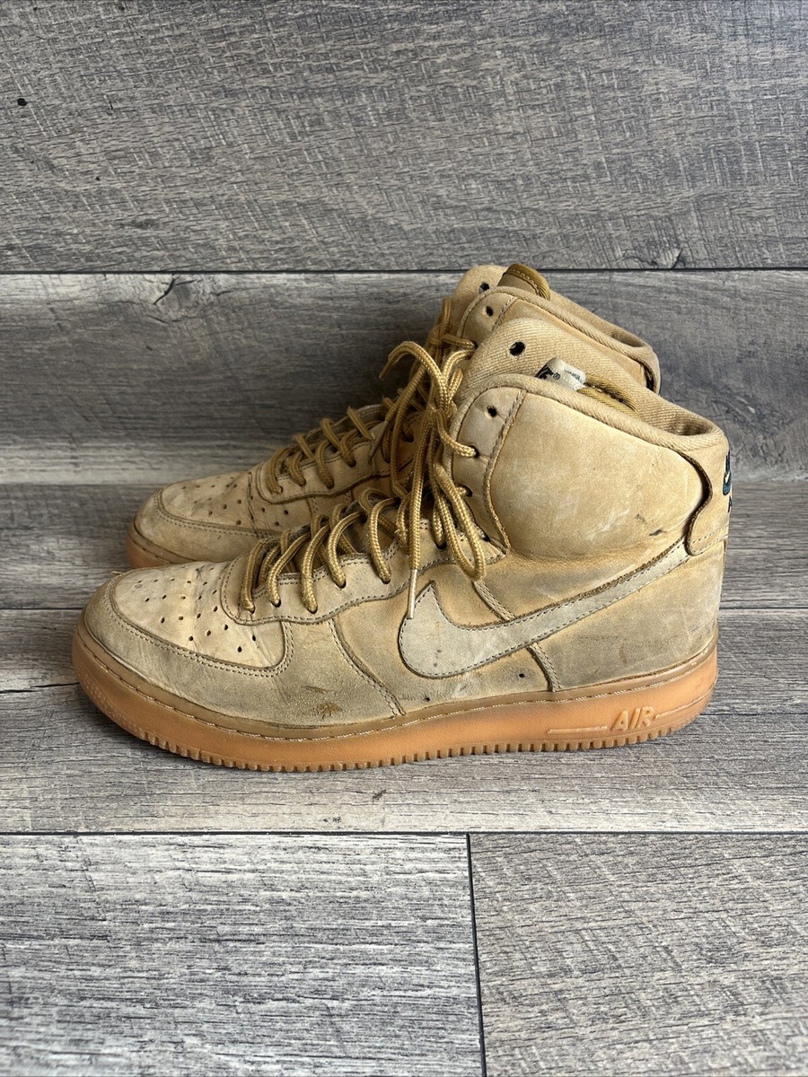 Mens Nike Air Force 1 High Tan Shoes 882096-200 Size US 10.5