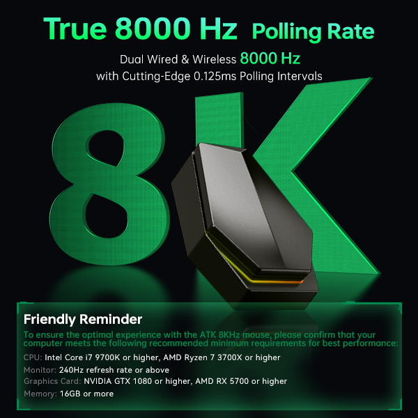 ATK FIERCE X 8K wireless mouse マウス・トラックボール ATK FIERCE X