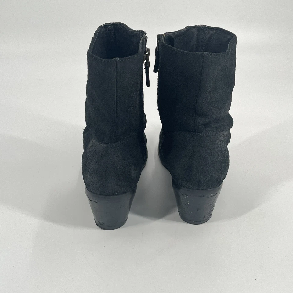 Botines Cordani Cuero Negro Pulido Cremalleras Slouchy Talla 39 Talla 9 Foto 4 de 4